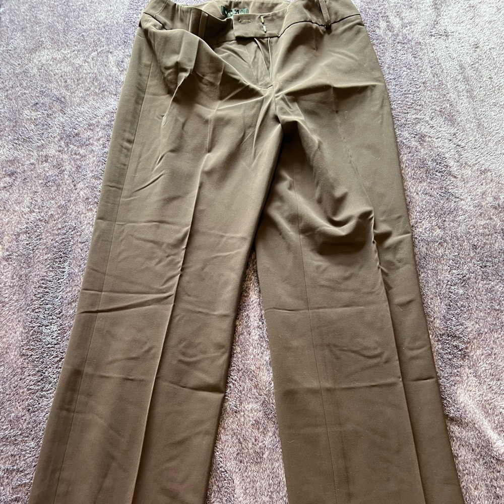 Dark brown women’s work pants. Harold’s size 10.